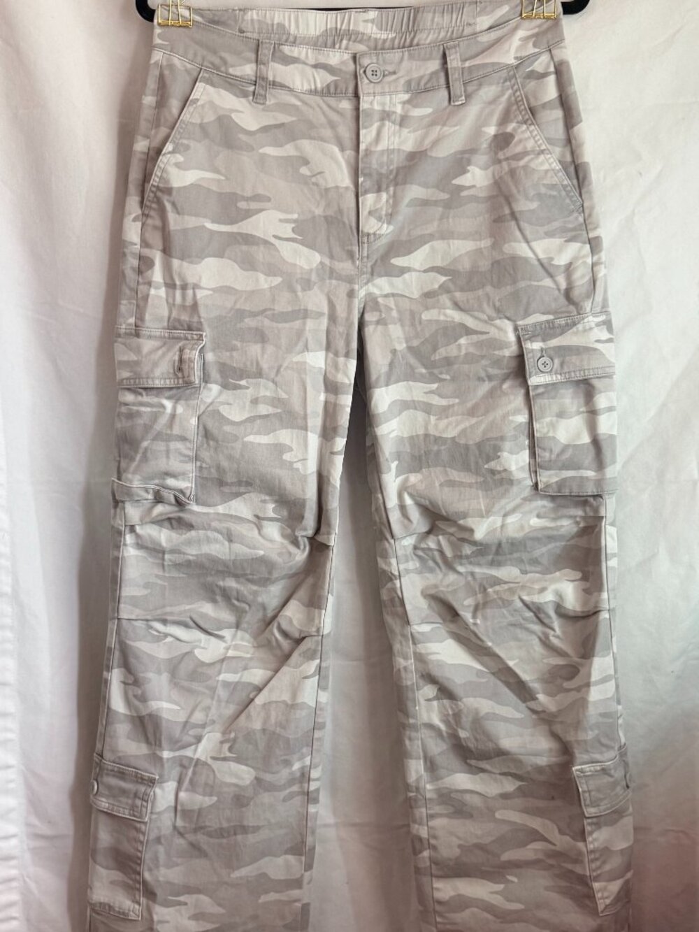 High rise camo cargo pants